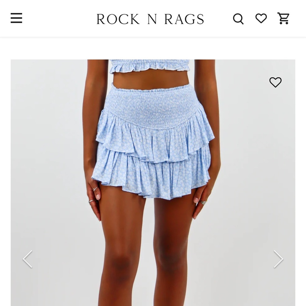 Rock N rags sunshine daydream skirt - baby blue and floral